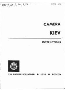Kiev 2 manual. Camera Instructions.